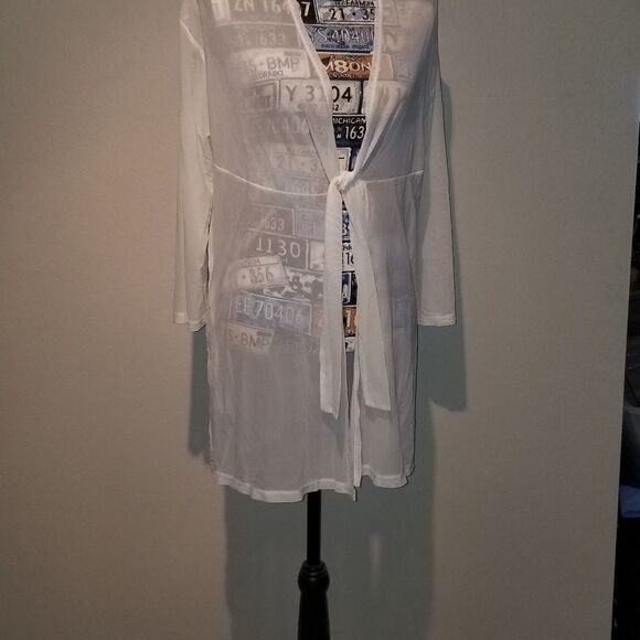 White cover up by J Valdi size L - Picture 8 of 9